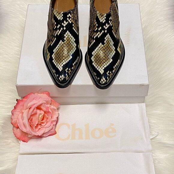 Chloe Sunny Brown Leather Embossed - Picture 3 of 12